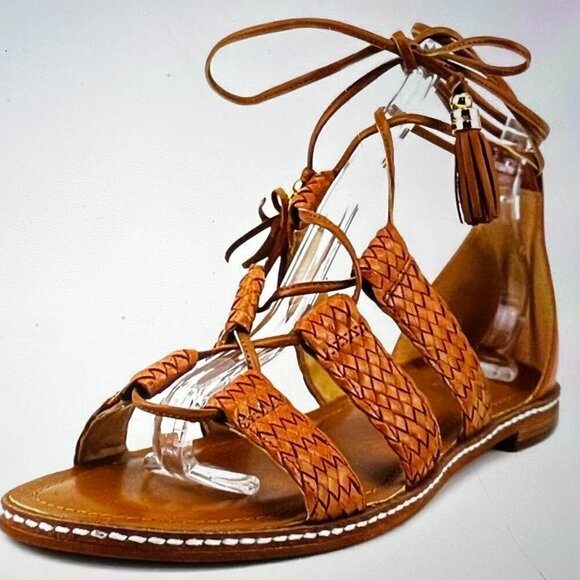 Michael Kors Monterey Leather Lace Up Sandals Size 7 - Picture 1 of 8